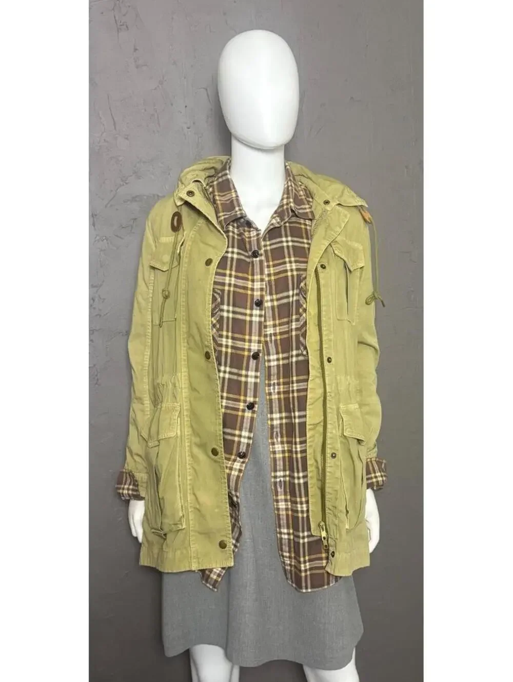 Vintage Brown Plaid Soft 100% Cotton Flannel Shirt from JCREW size XL